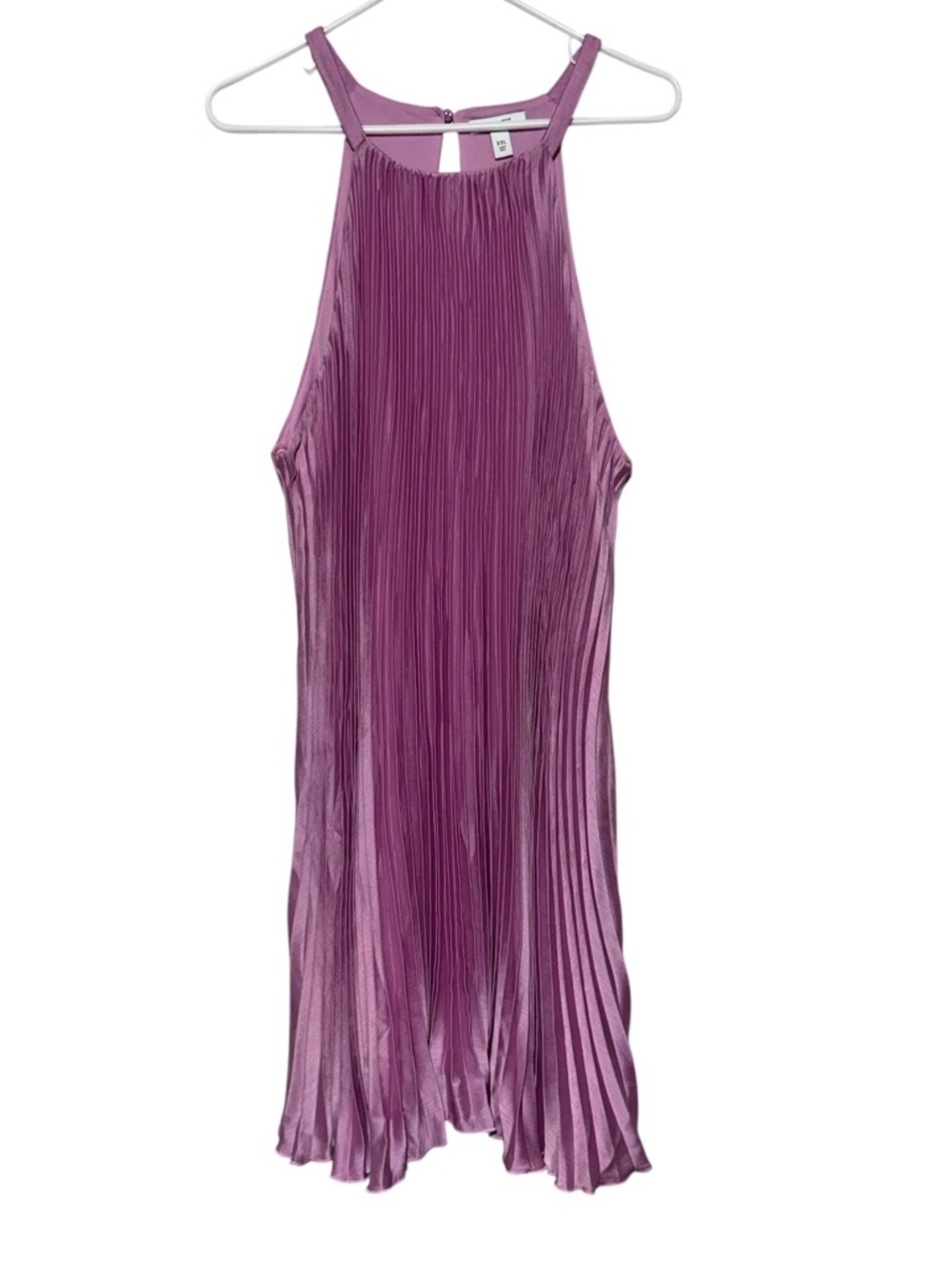 Nine West Purple Pleated Satin Dress Size XXL Halter Neck Wedding Guest Formal